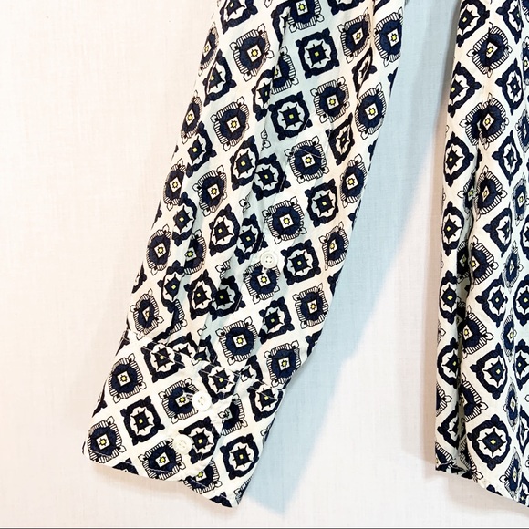 J. Crew Perfect Fit Foulard Print Button Up Shirt - Picture 7 of 8